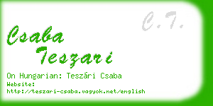 csaba teszari business card